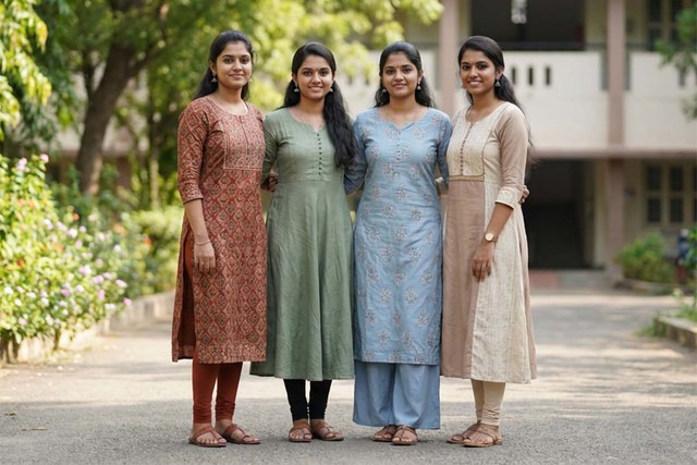Group of college students at hostel